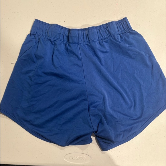 Nike Women's Royal Blue Athletic Shorts with White Swoosh - Picture 2 of 3